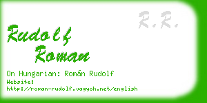 rudolf roman business card